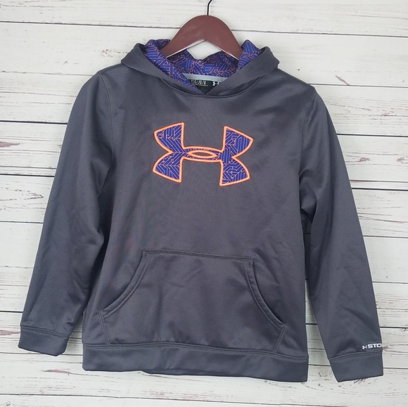 blue and orange under armour hoodie